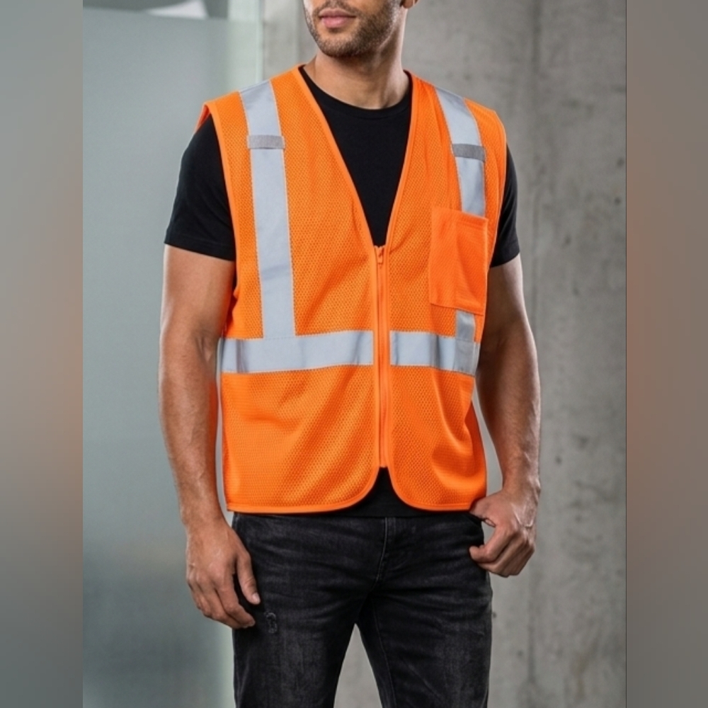 Body Guard Large/Extra Large XL Work Reflective Safety Vest Like New